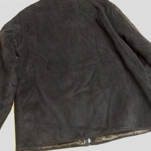 Perry Ellis Portfolio Men's Black Jacket Size Large, Fur lined - Picture 10 of 16